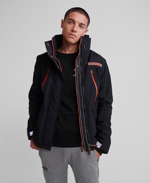 Superdry Polar SD-Wind Attacker Férfi Kabát Fekete/Barna | TKIWN2376